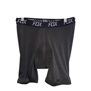 Fox Racing Mens Black Padded Cycling Liner Shorts MTB Bike Gear Size 34